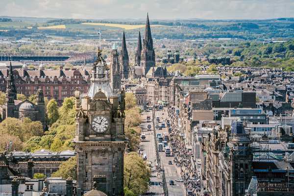 Princes Street in Edinburgh