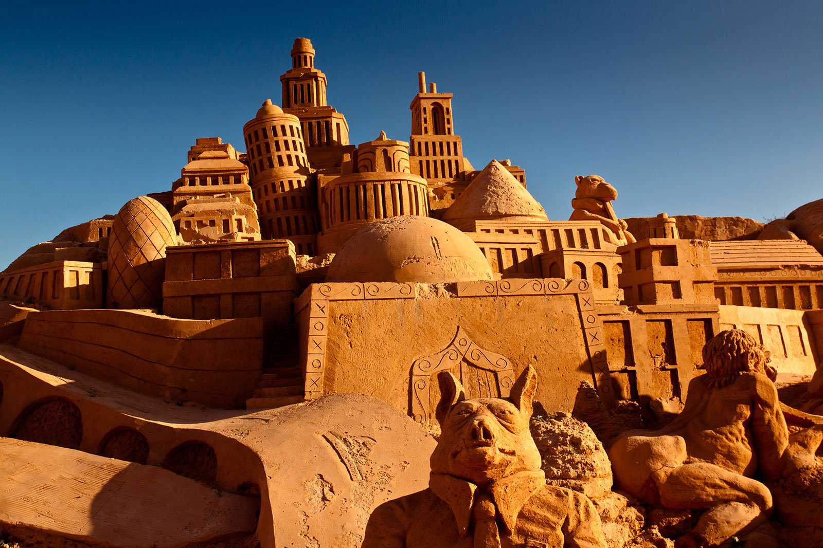 Sand sculptures at Sand Nativity
