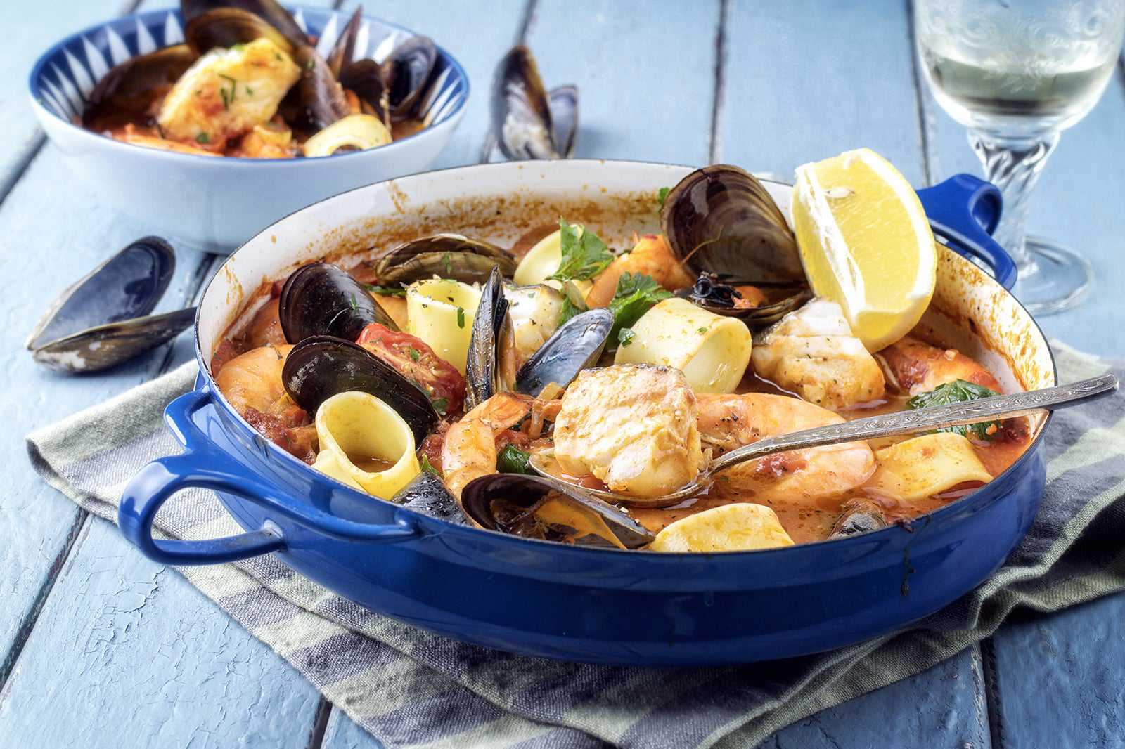 Seafood and wine