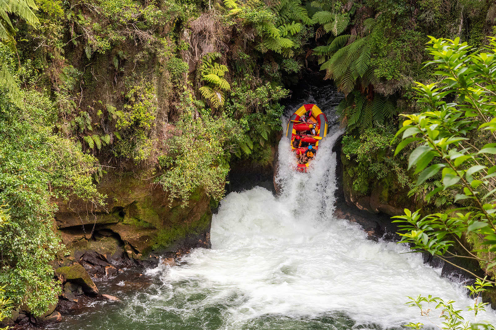 White-water rafting down the Kaituna River