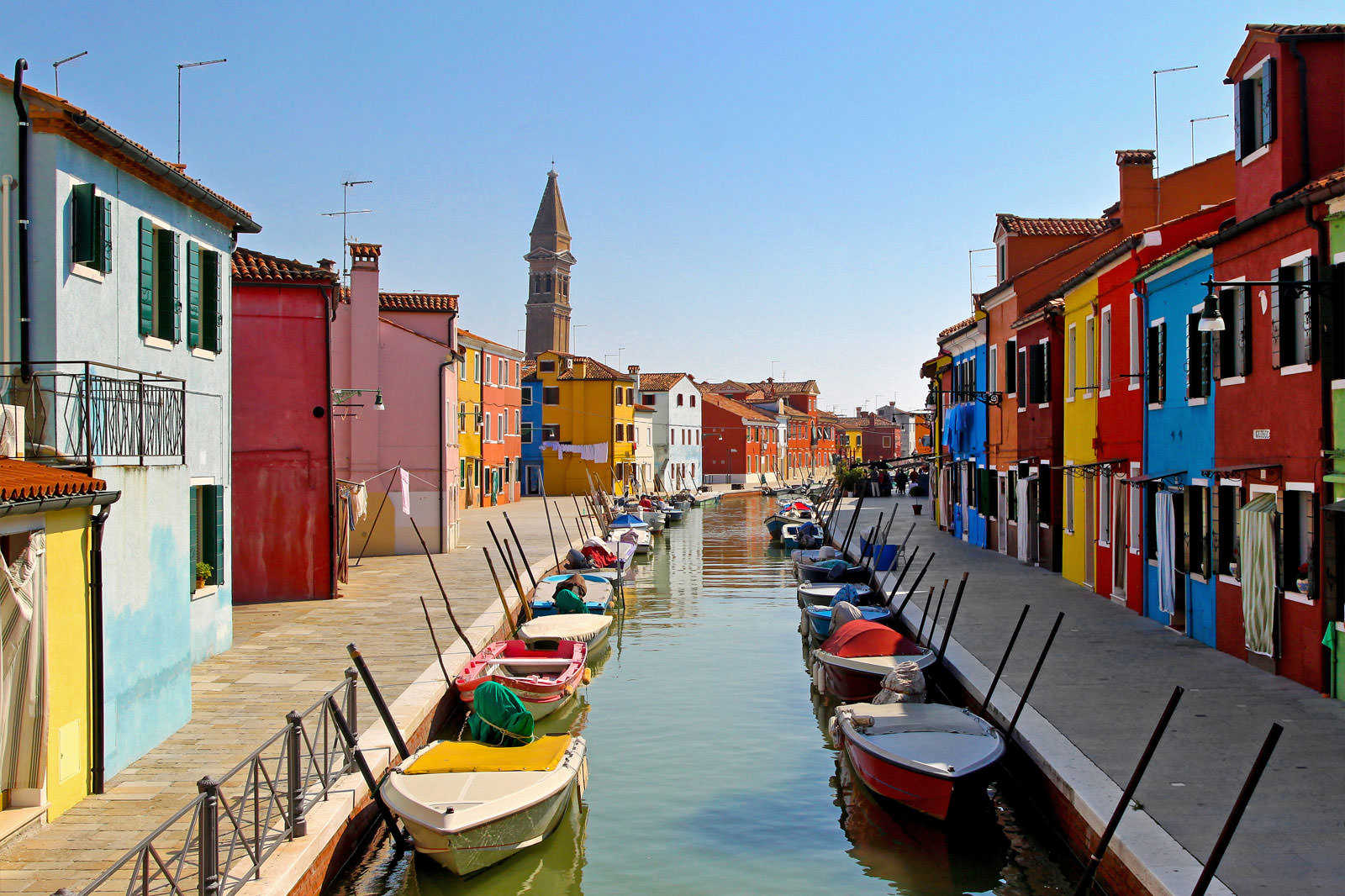 Colourful houses on Burano Island