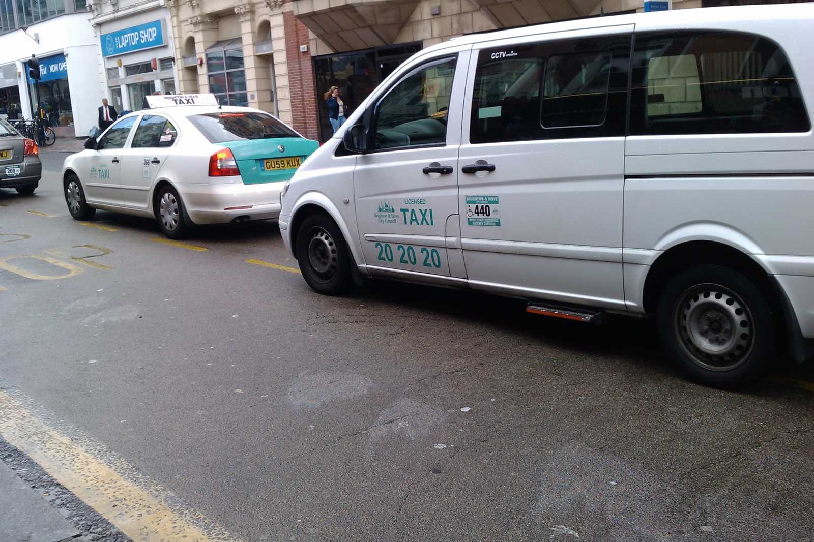 Taking a taxi