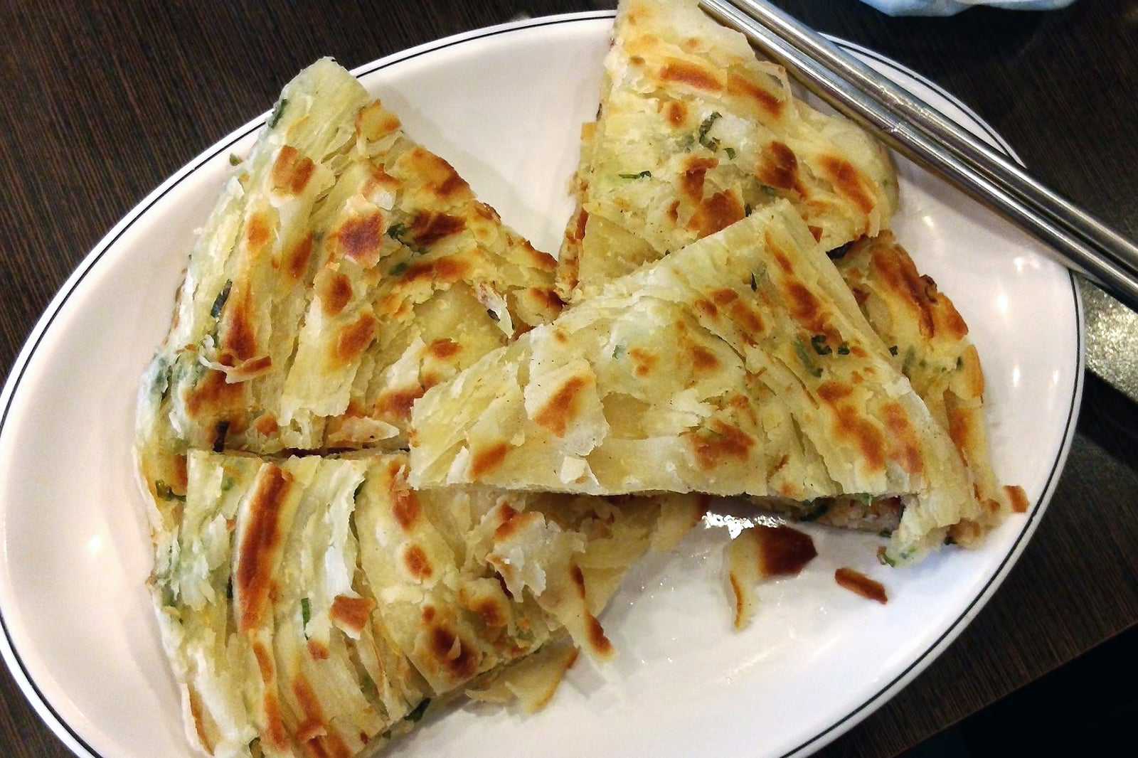 Scallion pancake with pork