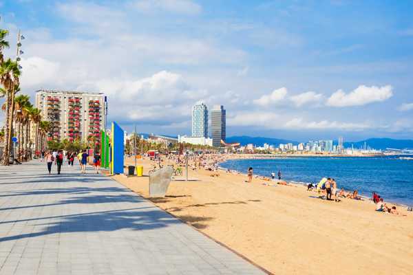 Barceloneta Beach in Barcelona