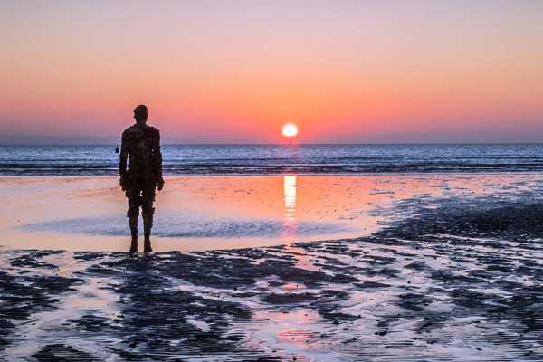 Crosby Beach in Liverpool