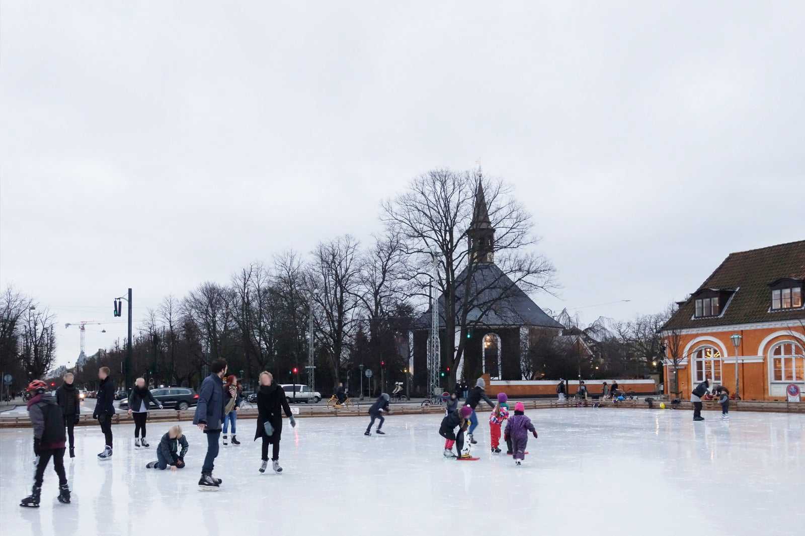 The skating rink at Frederiksberg Runddel