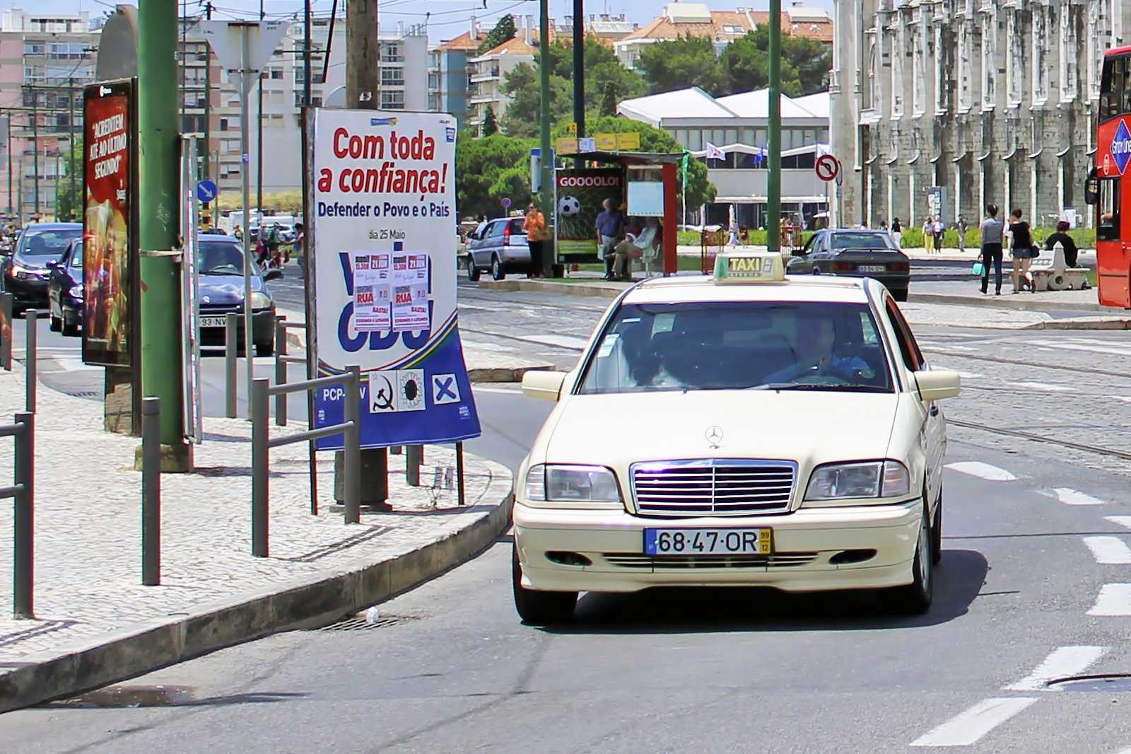 Taking a taxi