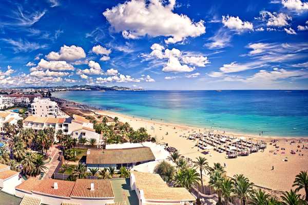 Playa d'en Bossa in Ibiza