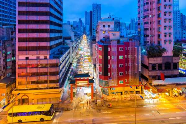 Temple Street Night Market Hong Kong