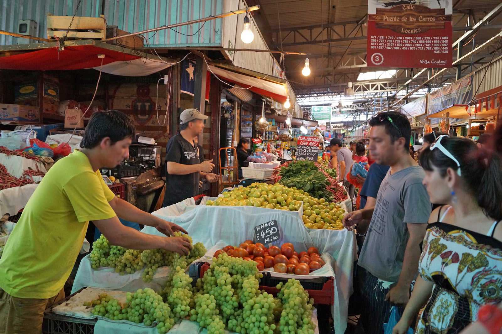 Sample fresh fruit at La Vega Central Market
