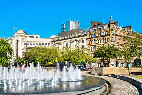 Piccadilly Gardens in Manchester
