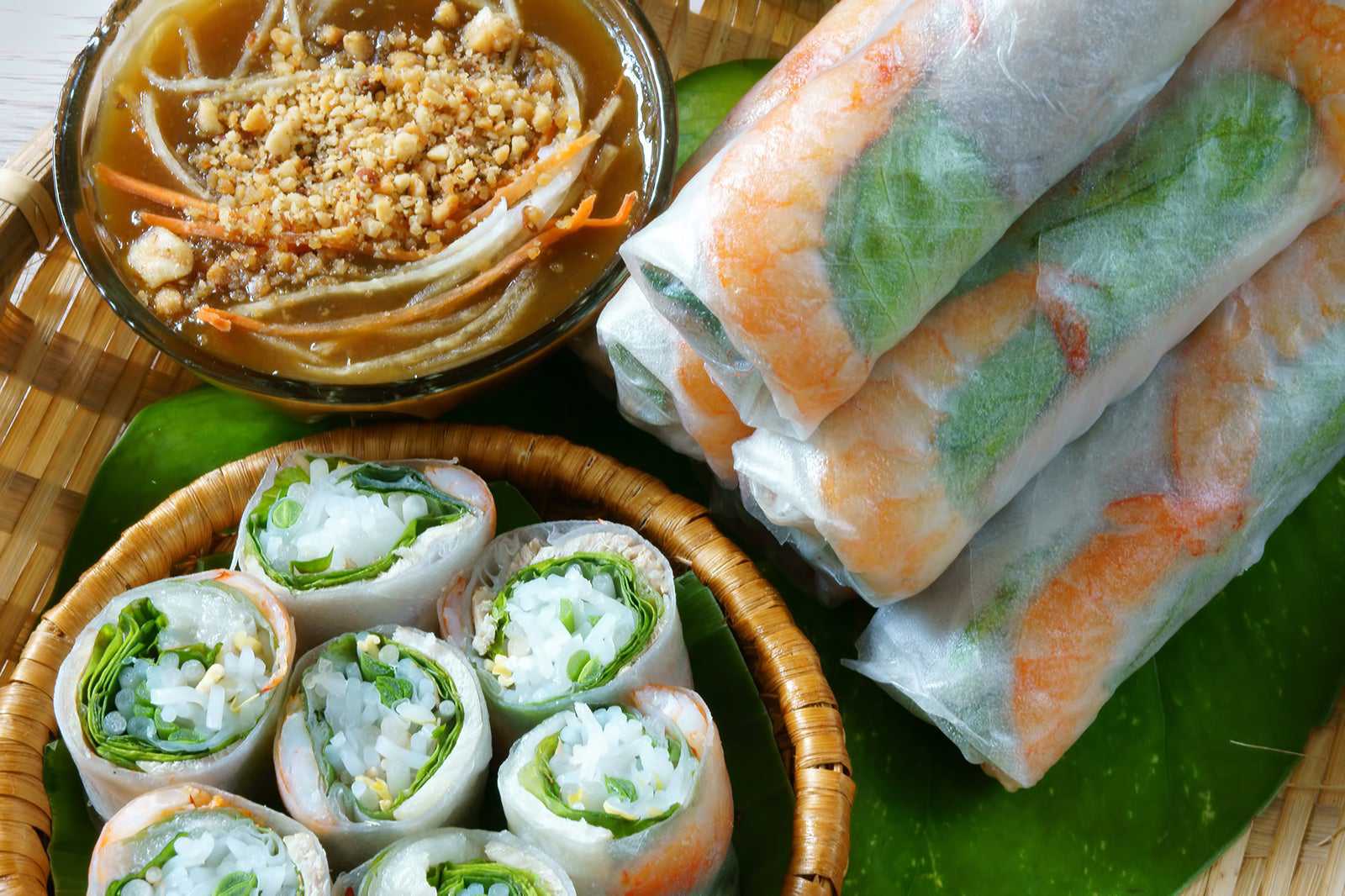 Goi cuon (Vietnamese fresh spring rolls)
