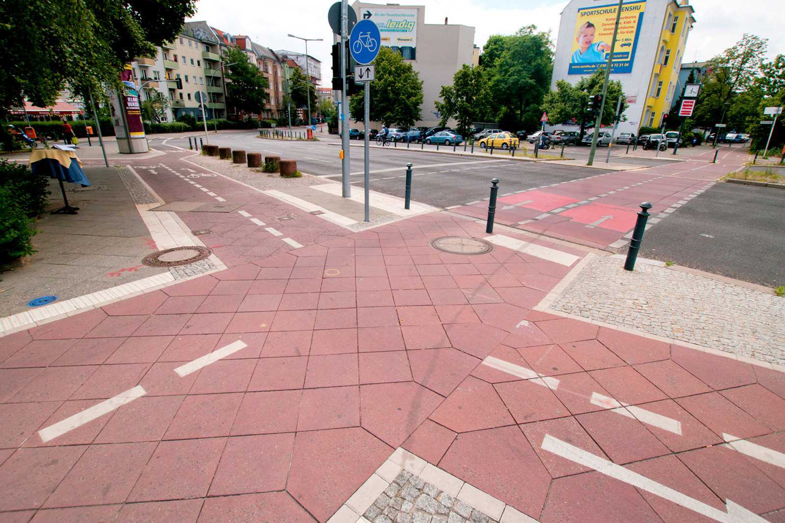 Walking in the cycle lane